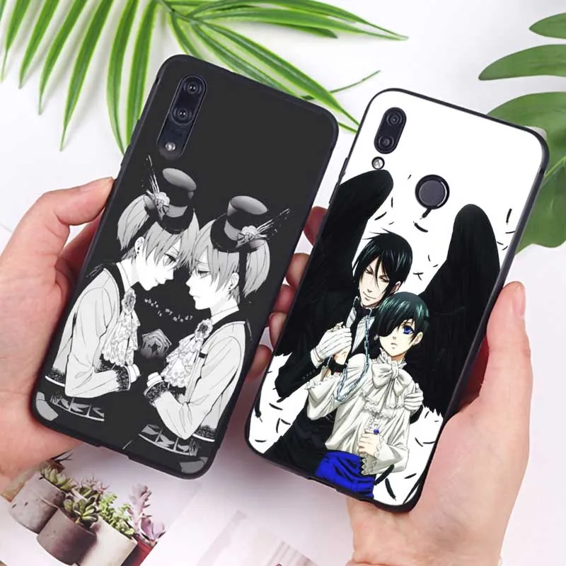 For xiaomi redmi note 7 7a k20 pro 5 6 4x Soft silicone Cover Phone Case Black Butler |