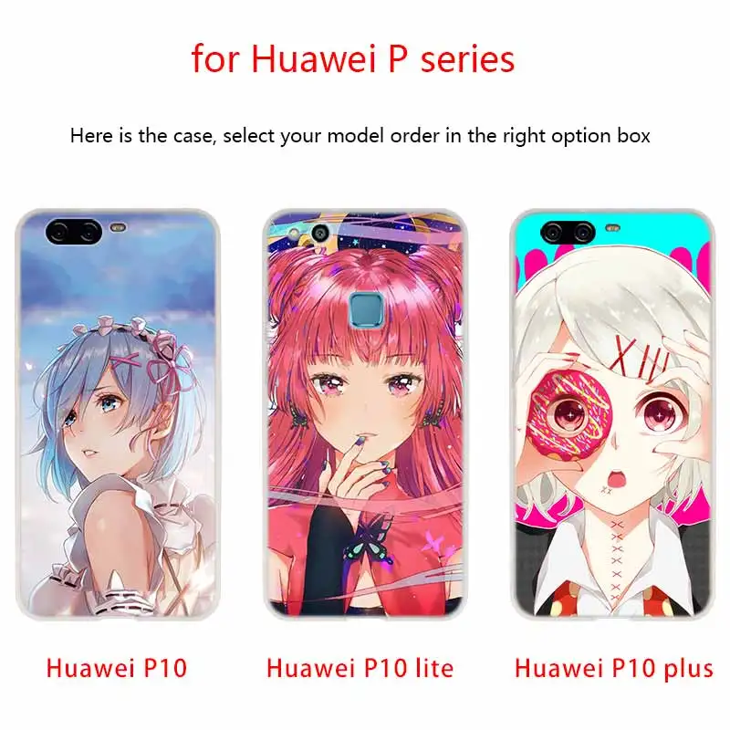 Силиконовый мягкий чехол из ТПУ для Huawei P30 P40 P20 Pro P10 P9 Lite P Smart Z 2020 мультяшный аниме