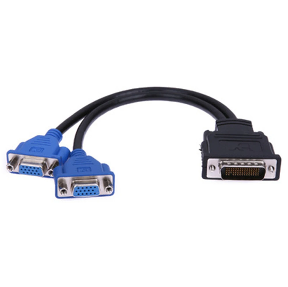 Новый DVI 59 Pin Мужской 2 VGA 15 женский сплиттер адаптер кабель провод для hp Dell Монитор