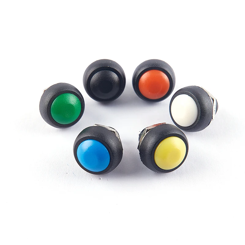 

10Pcs PBS-33B 2Pin,Waterproof Mini Round Push Button Switch,Since The reset Non-Locking Buttons,12mm 3A 250V AC,Copper Feet