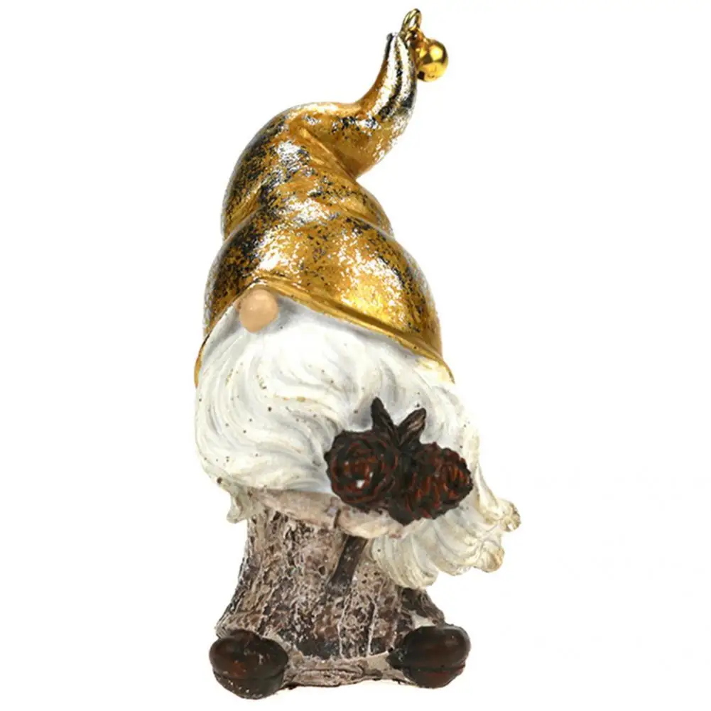 

Delicate Flower Holding Christmas Themed Dwarf Art Ornament for Christmas