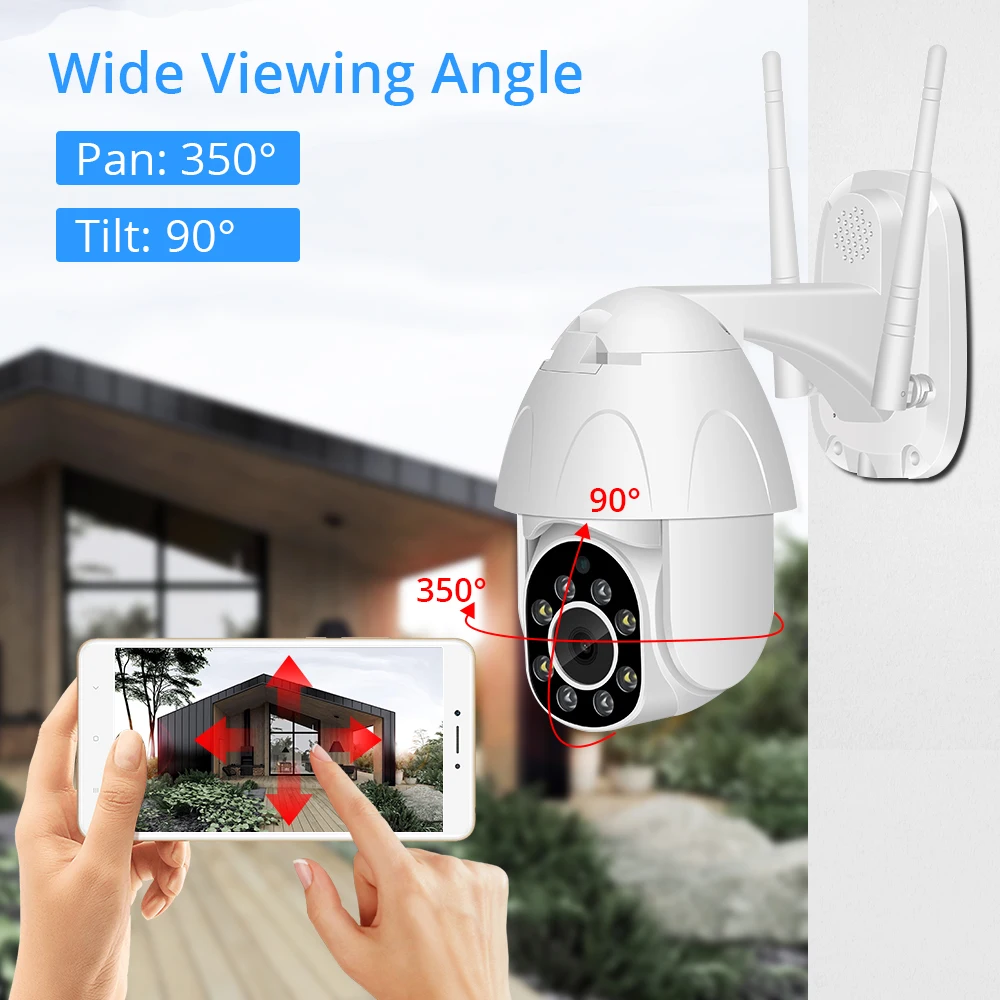 Zclever PTZ купольная камера беспроводная Wifi IP камера 1080P скоростная купольная Автоматическая отслеживающая панорамирование 4.0X цифровой зум с двухсторонним аудио