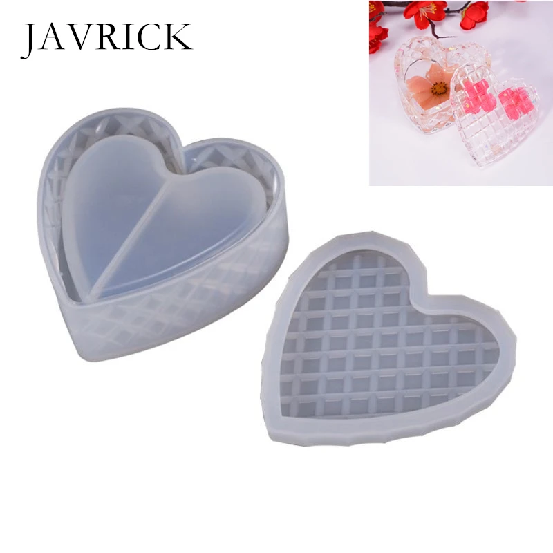 

Форма для резки в форме сердца, DIY Хрустальная эпоксидная форма для коробки хранения подарочный футляр для украшений DIY аксессуары для изгот...