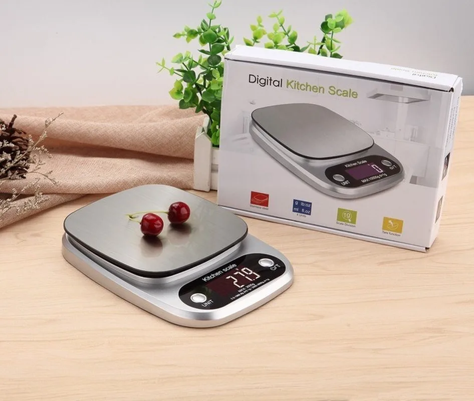 

Electronic Weighing Accuracy of New Household Kitchen Scale Is 0.1g Food Stainless Steel Platform Scale Electronic Gram Scale