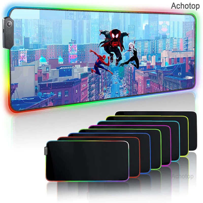 

DIY Custom Gaming Mouse Pad Large Anime Movie Mousepad RGB Computer Mouse Pad Gamer Mause Pad LED Backlit Mat Keyboard Desk Mat