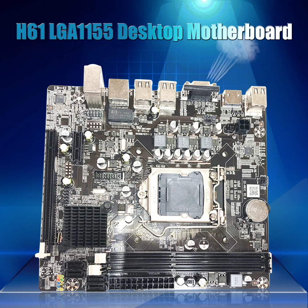 

H61 Desktop PC Motherboard LGA 1155 Pin 2 DDR3 Network Card VGA HDMI-Compatible Computer Mainboard Support i3 i5 CPU DNF