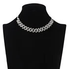 Ожерелье с кубинскими звеньями, чокер с цепочкой, женское осеннее украшение, модное украшение на шею, подарок на Новый год