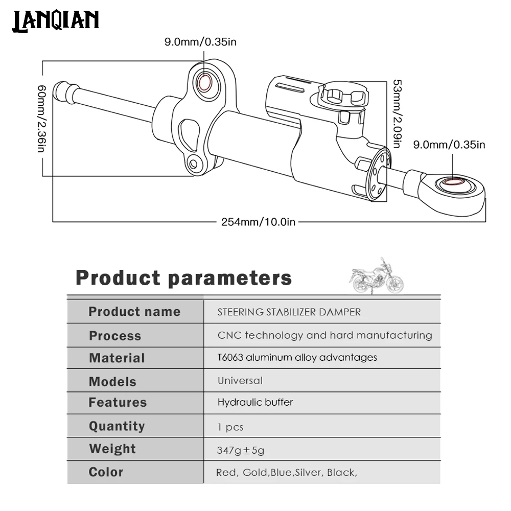 

For BMW S1000XR S1000RR S1000RR HP4 Motorcycle Steering Stabilizer Damper S 1000 XR S 1000 RR S 1000 RR HP4 2014-2018 2016 2017
