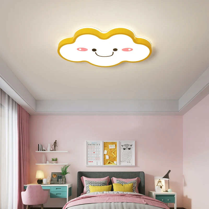 Потолочный светильник для детской комнаты спальни со смайликом облачный