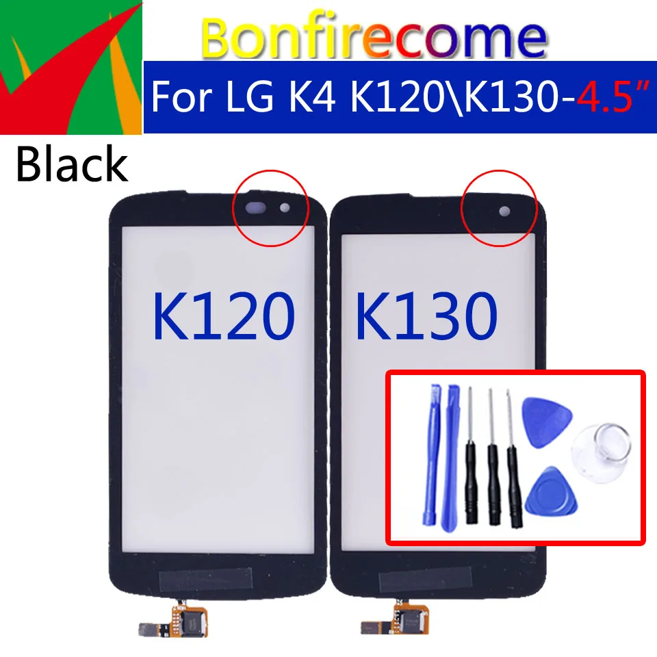 

Touchscreen For LG K4 K120 K121 K120E K130 K130E Touch Screen Digitizer LCD Display Front Glass Panel Sensor Replacement