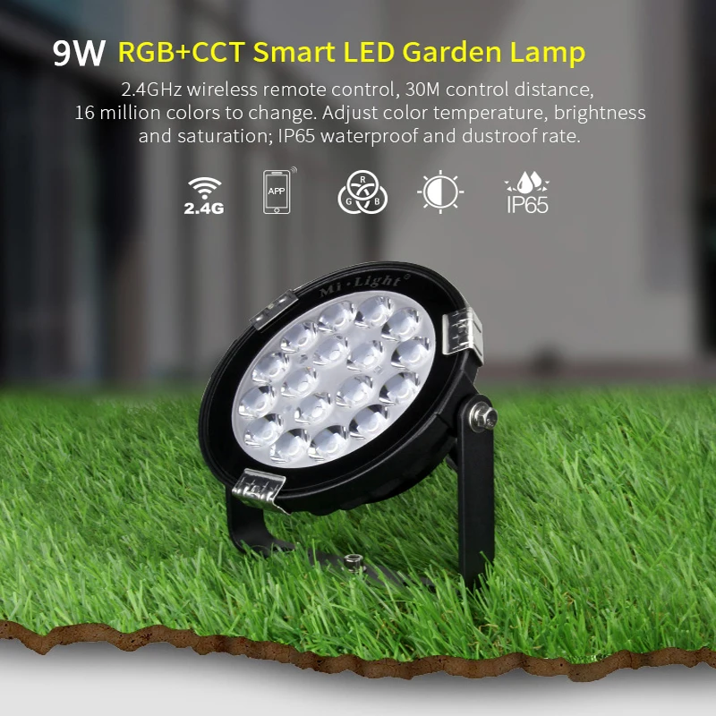 Miboxer FUTC01/FUTC02/FUTC03 Водонепроницаемый IP65 9 Вт 15 RGB + CCT светильник для газона DC24V AC110V 220 В