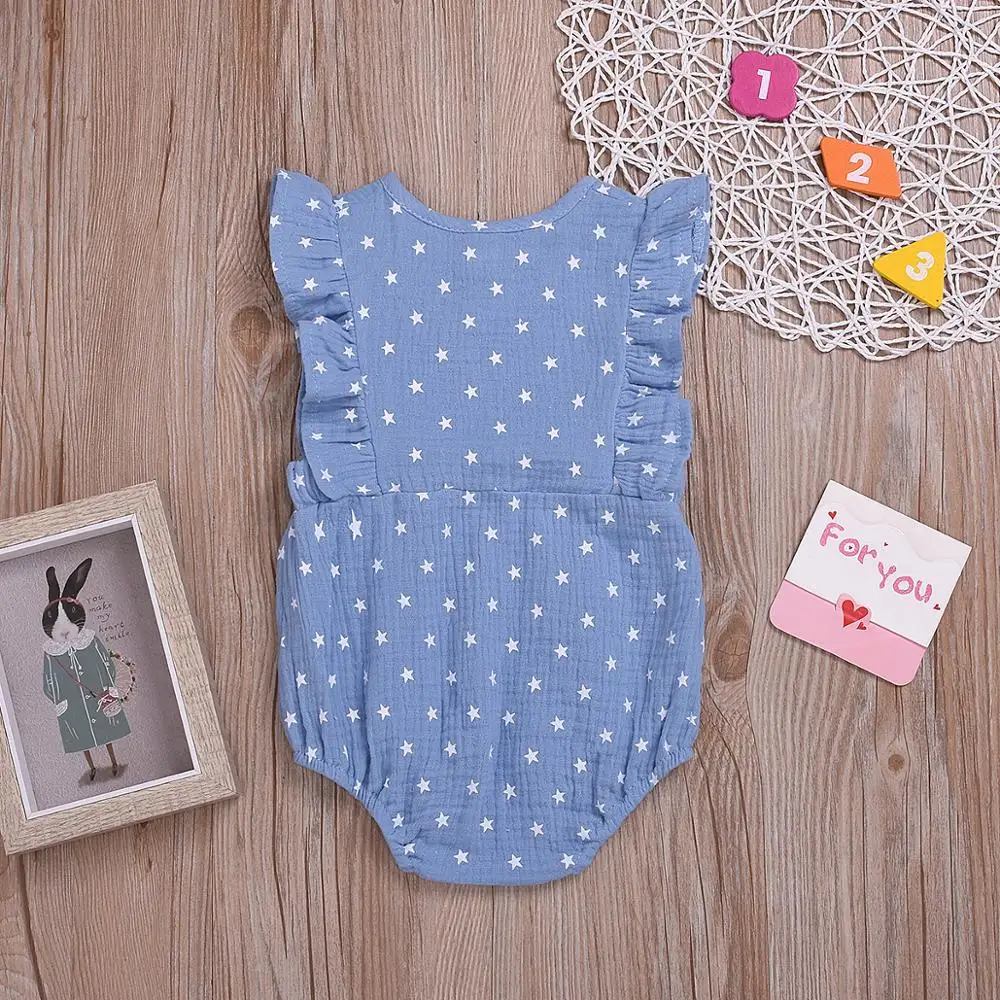 Shimmy Muslin/хлопковая одежда для маленьких девочек Новый летний детский комбинезон с