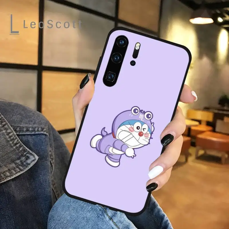 

Cute Doraemon cartoon lovely Phone Case For Huawei P 20 30 40 lite pro smart 2019 honor 10 i lite 8x nova 5t mate 20 pro funda