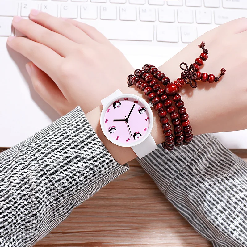 

Lovely children cartoon small balls jelly candy color joker watch men's and women's fashion high school students