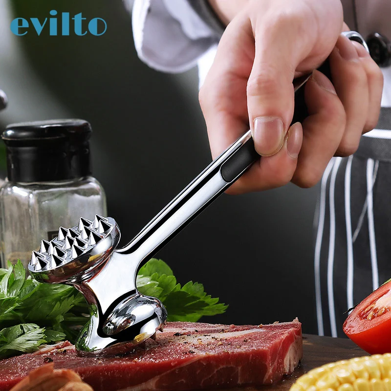 Evilto 52 лезвия игла для мяса Beaf Steak Tenderizer из нержавеющей стали Pounders молоток