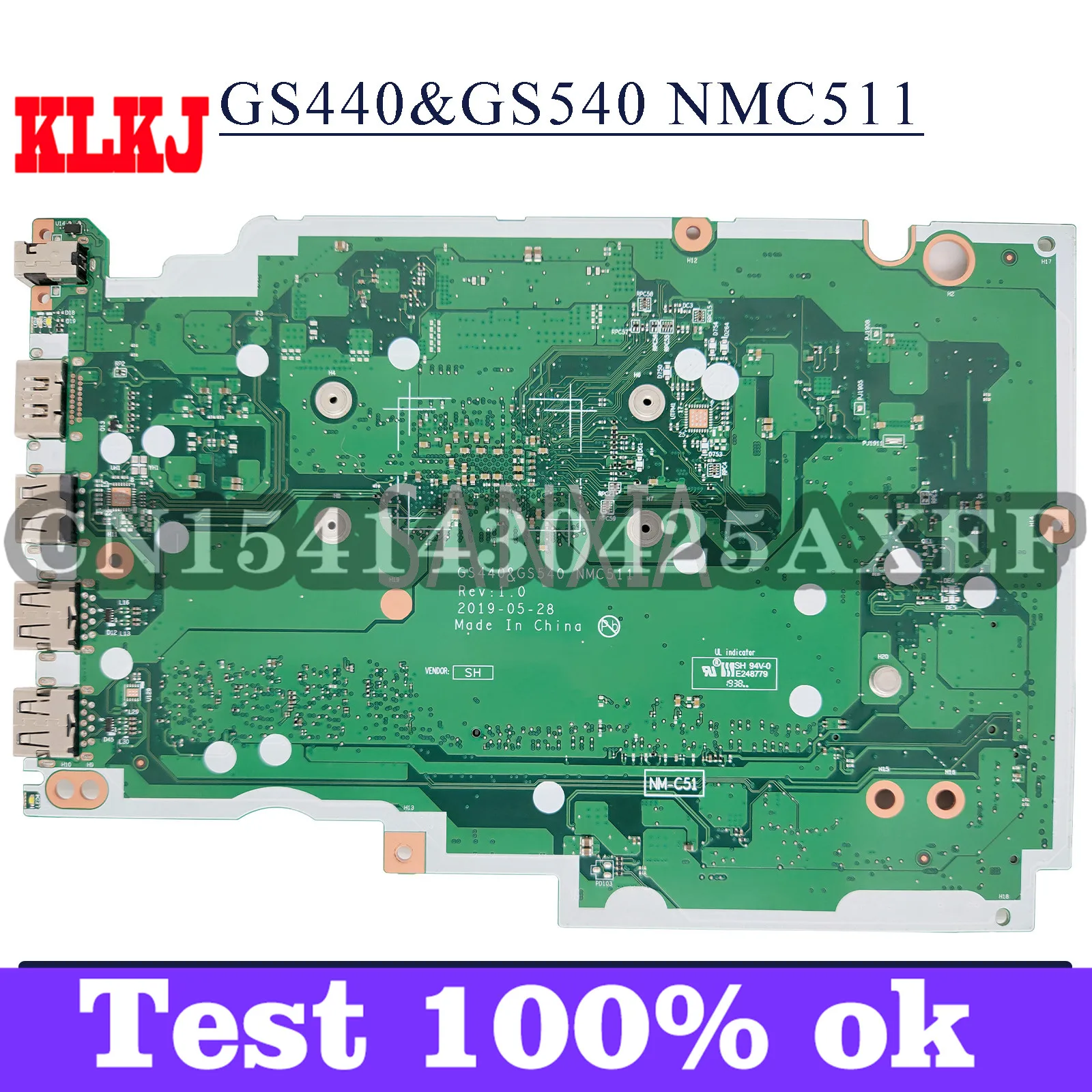 Günstig KLKJ GS440 & GS540 NMC511 Laptop Motherboard Für Lenovo Ideapad S145-15API Original Mainboard 4GB-RAM Ryzen 7 3700U (R7-3700U)