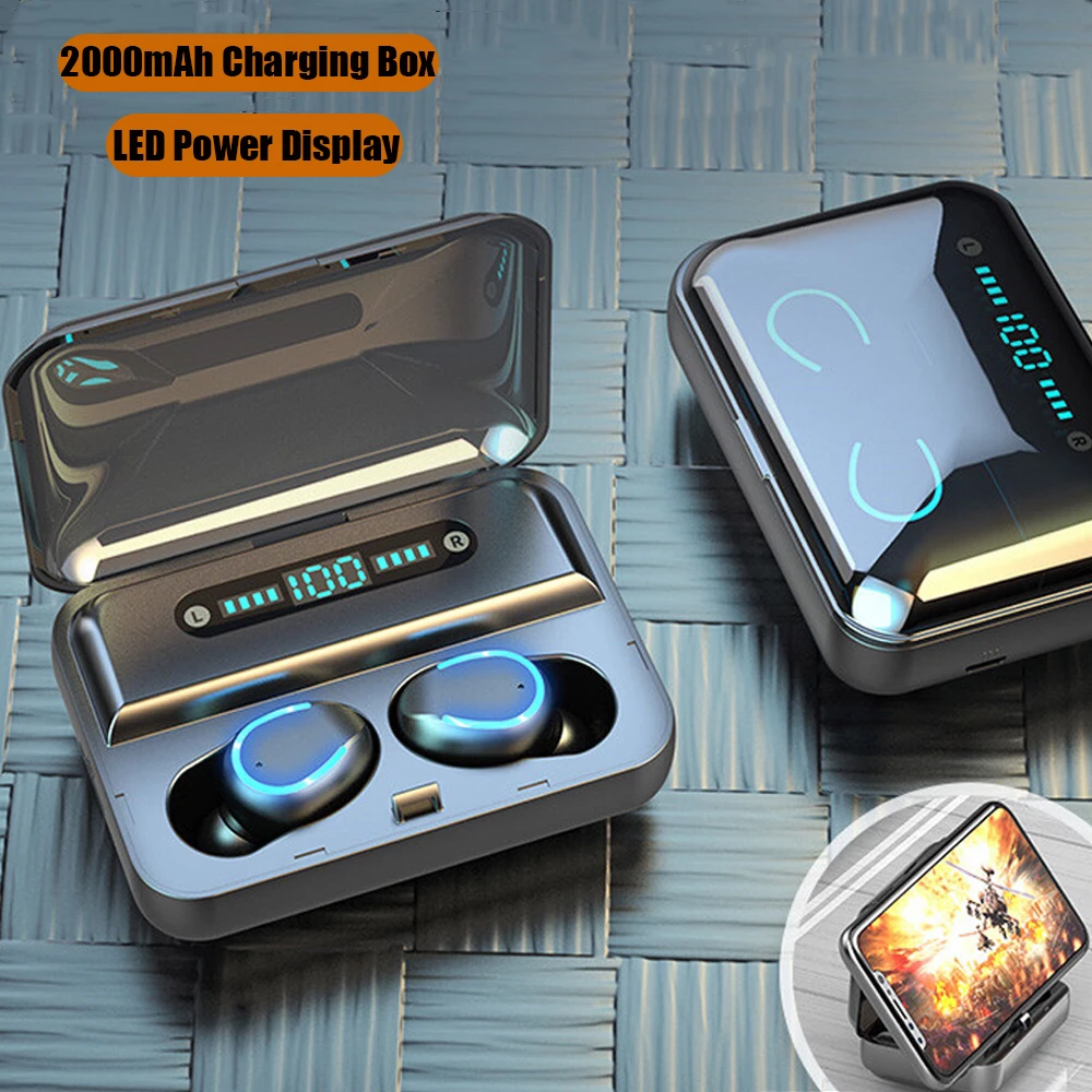 TWS 5 0 Bluetooth наушники Водонепроницаемые спортивные Handsfree Беспроводные с внешним