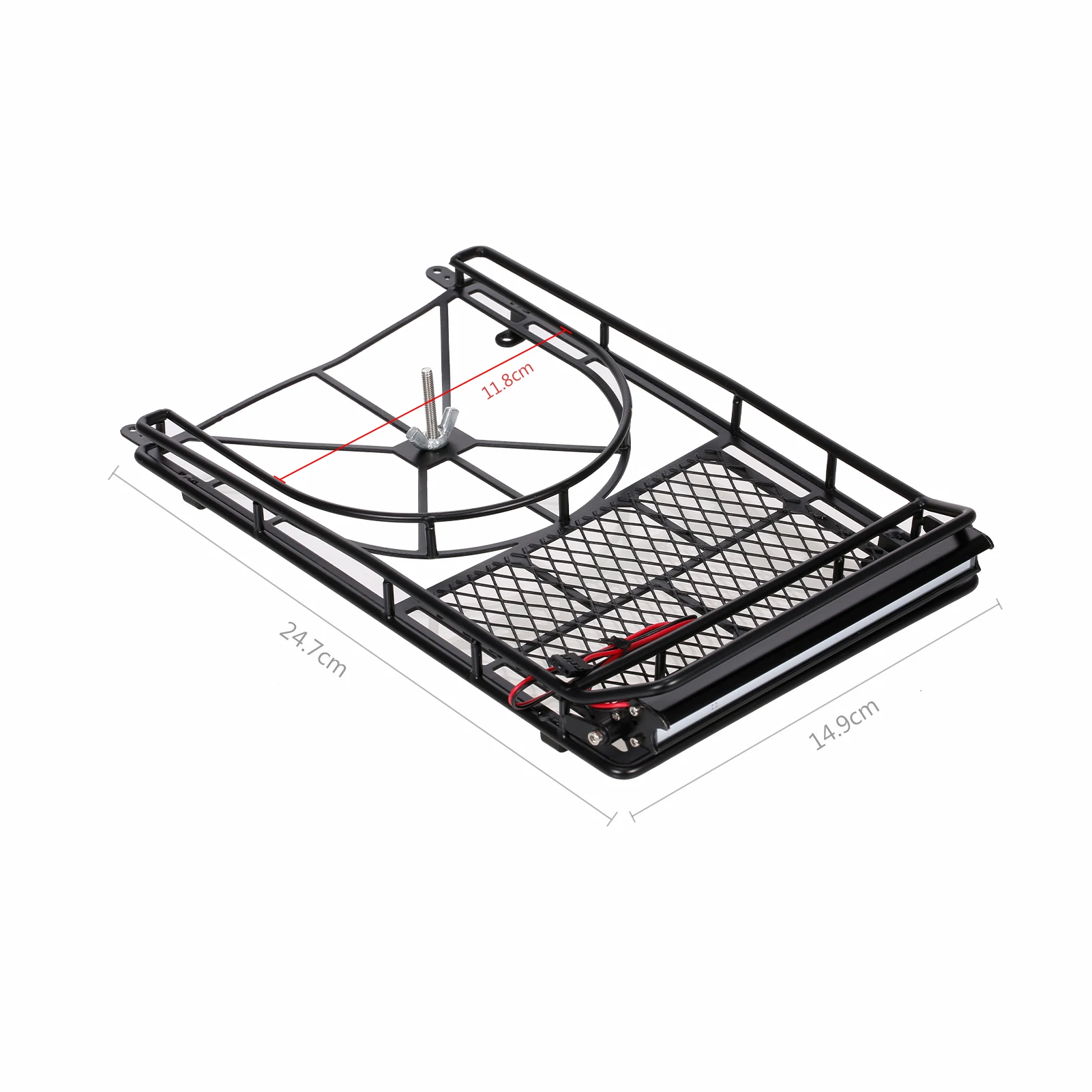 Alloy Roof Rack Luggage with 10-LED Lights Bar for 1/10 RC Rock Crawler Hsp Redcat Traxxas Tamiya Hpi RC4WD AXIAL TRX4 SCX10 | Игрушки и