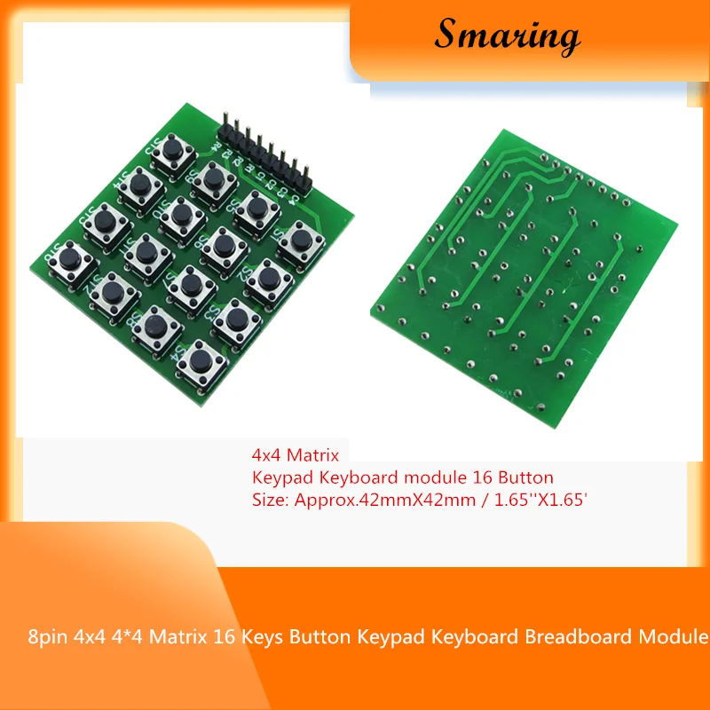 8pin 4x4 4*4 Матрица 16 клавиш клавиатура с кнопочной панелью макетный модуль стартер