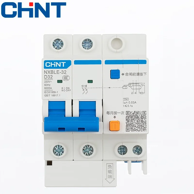 

NXBLE-32 Residual current operated circuit breaker RCBO 6KA type D 2P 30mA 230 V 240V 50HZ 6A 10A 16A 20A 25A 32A