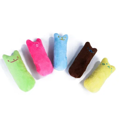 2pcs Teeth Grinding Catnip Toys Chew Toy Funny Interactive Plush Cat Pet Kitten Chewing Claws Thumb Bite | Дом и сад