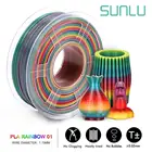 SUNLU 1,75 мм PLA Радужный 3D принтер Filamento PLA Rainbow01 нить точность размеров +-0,02 мм Материалы для 3D-печати