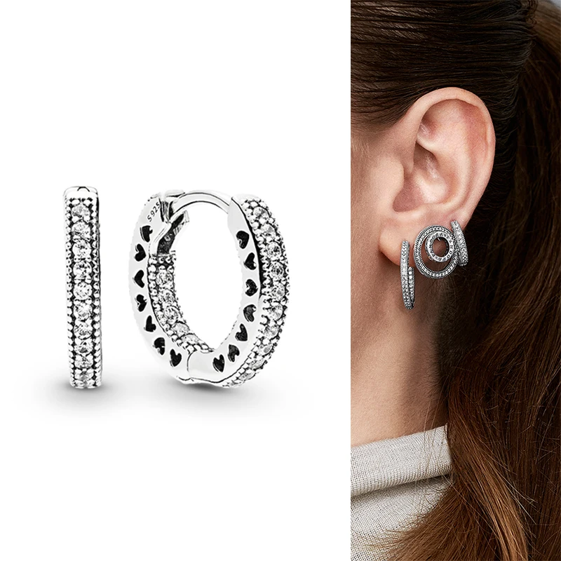 

Женские серьги-гвоздики из серебра 100% пробы с кристаллами