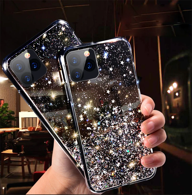 Для iPhone 11 Pro Max Xs Xr X 6 7 8 Plus Роскошные блестящие безопасные яркие разноцветные чехлы