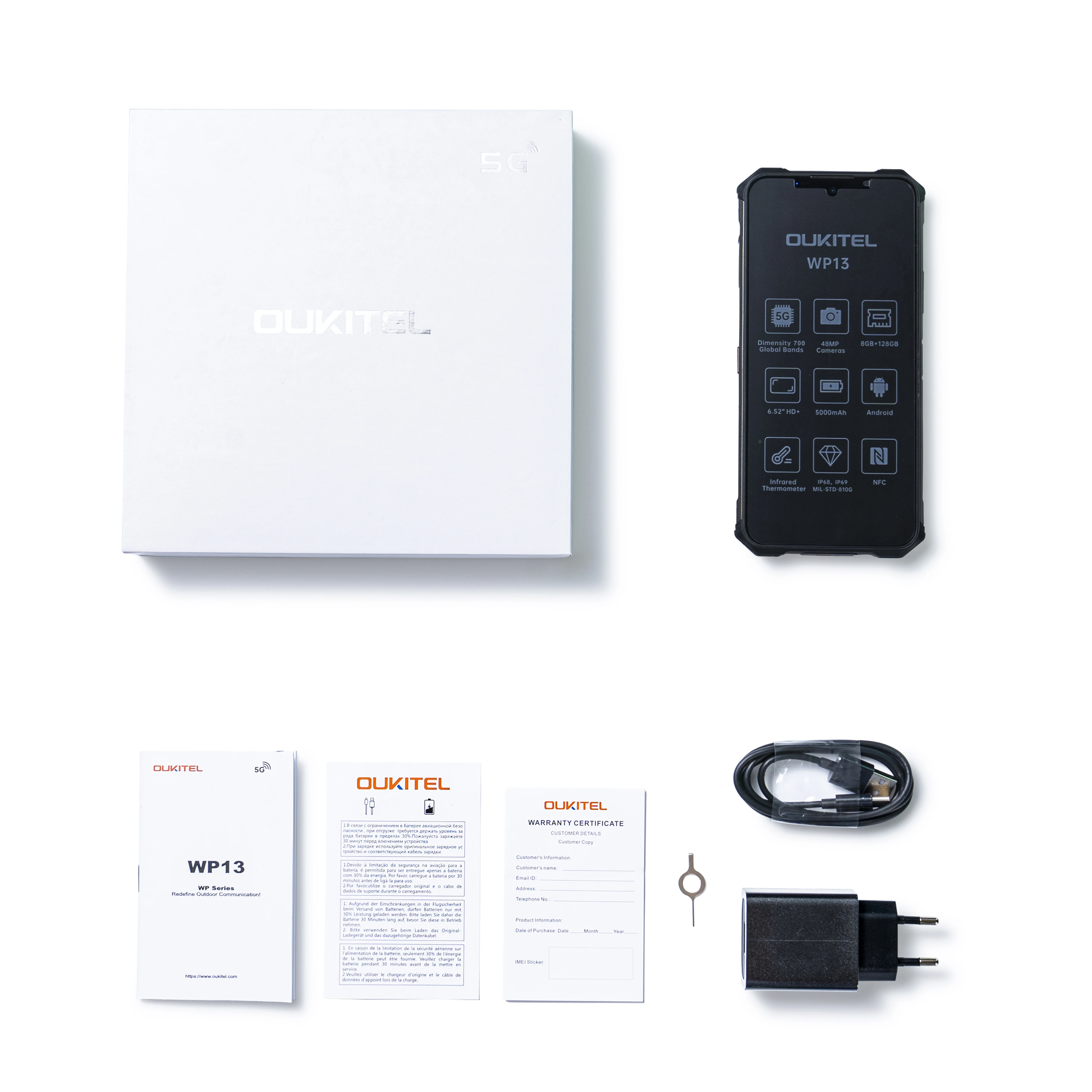 oukitel wp13 global version dual 5g rugged smartphone nfc 8gb128gb 5280mah 6 52hd mobile phone 48mp mt6833 2021 celular free global shipping