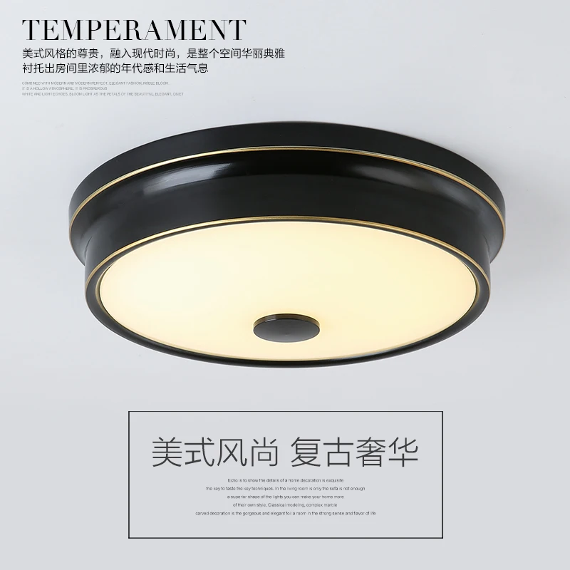 American ceiling lamp bedroom study balcony aisle porch corridor lamp garden wrought iron LED ceiling lamp