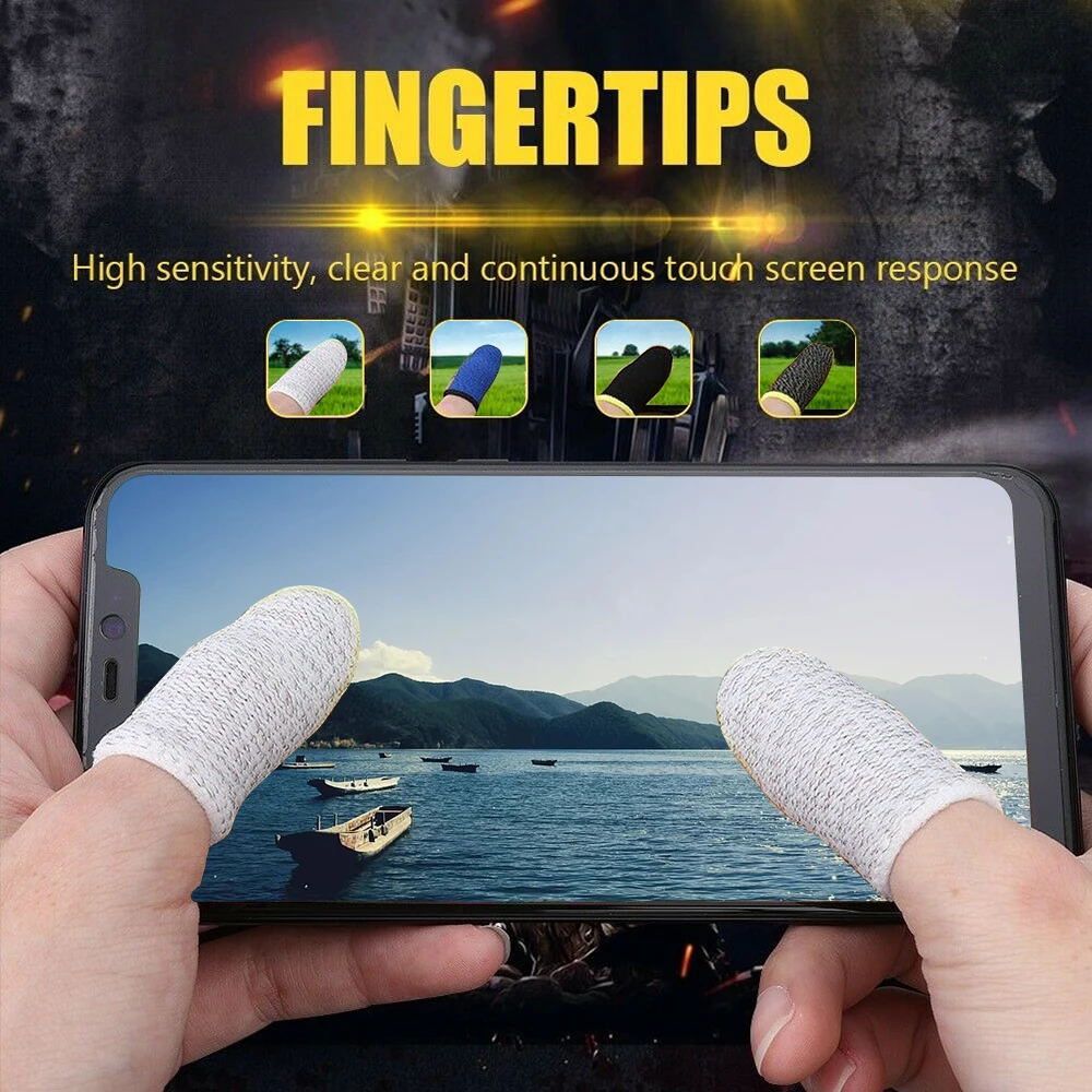 

2pcs L1 R1 Breathable Mobile Game Controller Finger Sleeve Touch Trigger for Fortnite PUBG Mobile Rules of Survival Gatillos