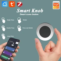 tuya zigbee smart knob wireless scene switch button controller battery powered automation scenario for tuya devices