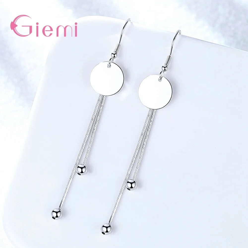 1 пара простой ручной работы с геометрическим рисунком круглой формы серьги