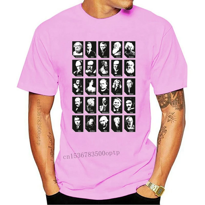 

New A-Z Of Scientists Men'S T-Shirt Funny Science Tee Shirt Short Sleeve S-5Xl Harajuku Funny Tee Shirt