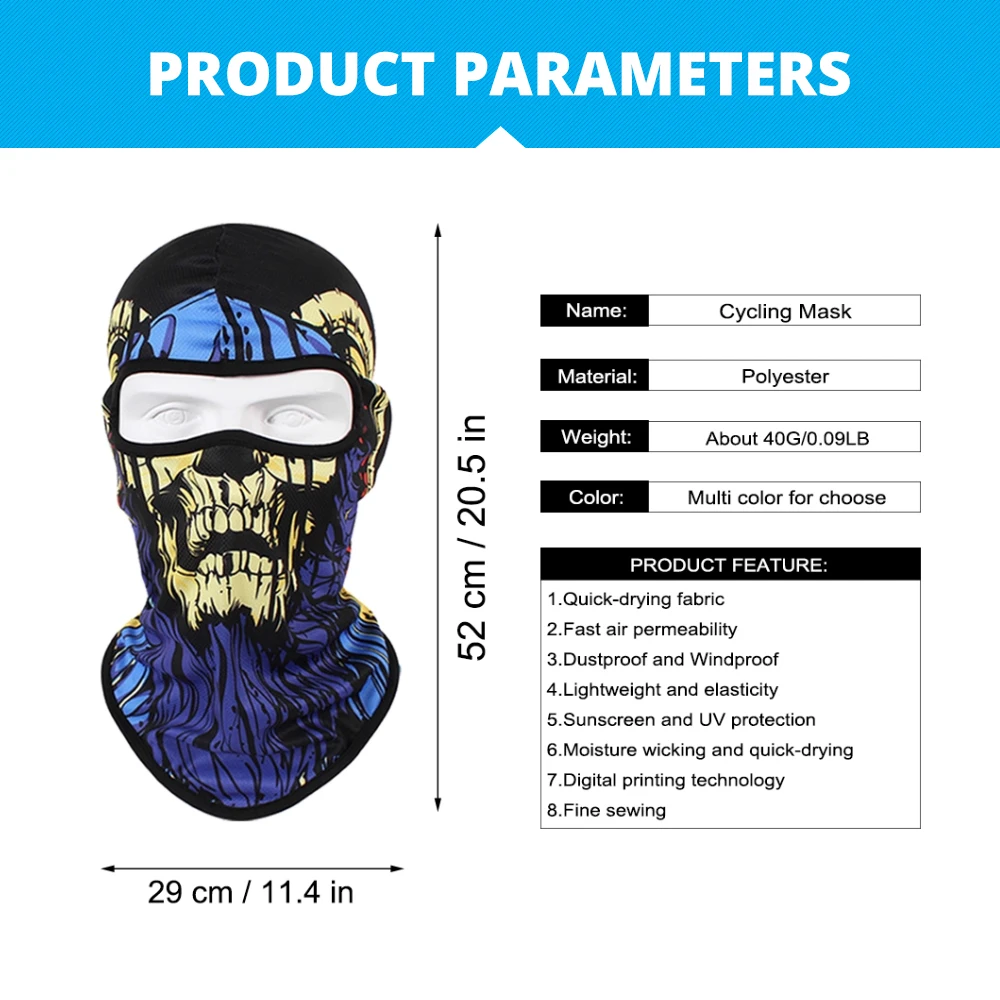 HEROBIKER мотоциклетная маска Балаклава мотоциклетный костюм с черепом испуганные