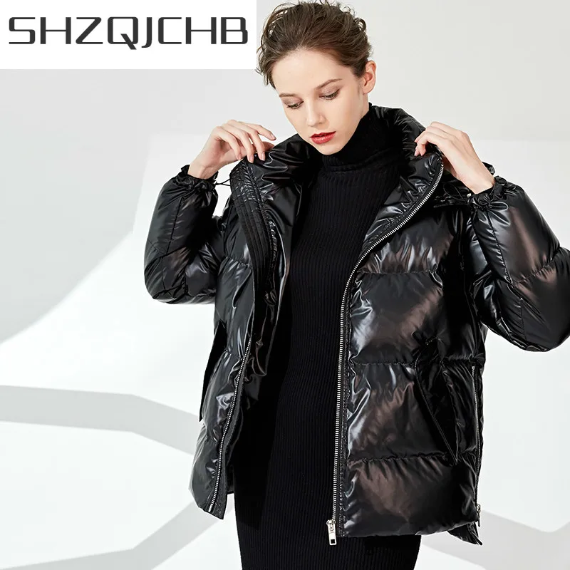 

SHZQ куртка на белом утином пуху 2021 зимняя куртка женские пальто легкое пуховое пальто толстая теплая одежда Chaqueta Mujer Hiver 8003