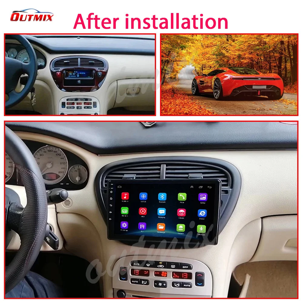 

Android 9.0 Car dvd player GPS Navigation for Peugeot 607 2002-2008 4G navigati Bluetooth Touch Screen Headunit Headunit stereo