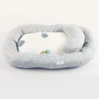 Портативная детская кроватка, съемная моющаяся защитная подушка с подушкой, детская дорожная кроватка для новорожденных