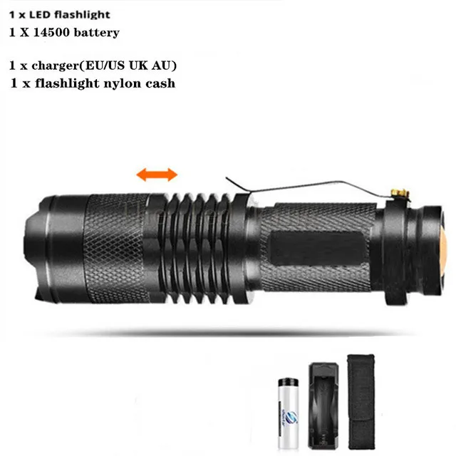 Type E Освещение и освещение CREE XM-L L2 T6 Q5 14500 светодиодный фонарь тактический фонарь алюминиевый водонепроницаемый фонарь с регулируемым светом - Испускаемый цвет: Type E