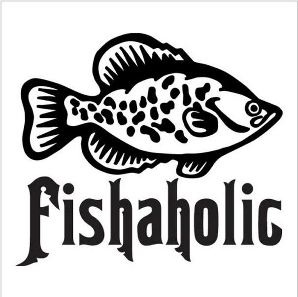 Fishaholic компьютерная Наклейка Рыбалка Открытый Спорт Компьютер Стайлинг наклейка