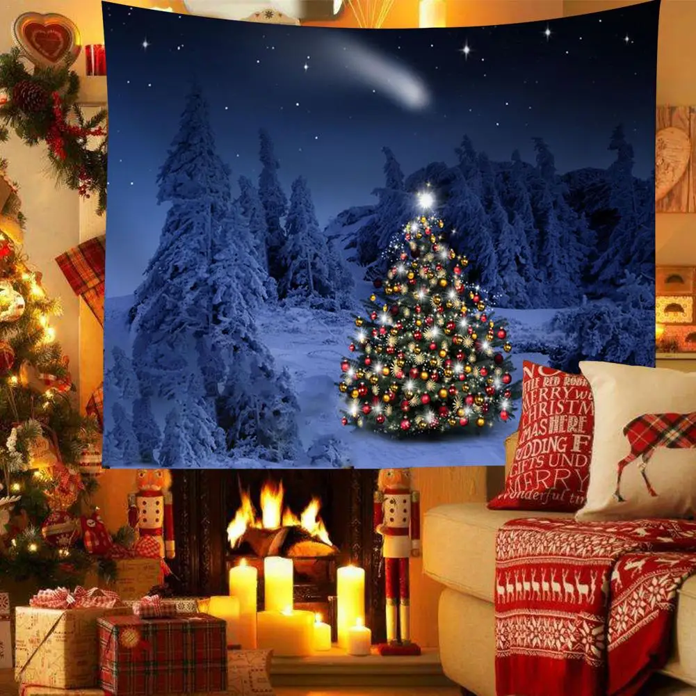 Настенный Гобелен рождественское покрывало Xmas печати гобелен йога коврик ковер