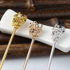 Модные Винтажные Резные Цветочные Палочки для волос, шпилька для волос в китайском стиле, палочки для волос, женская модная заколка для волос, аксессуары для волос, головной убор