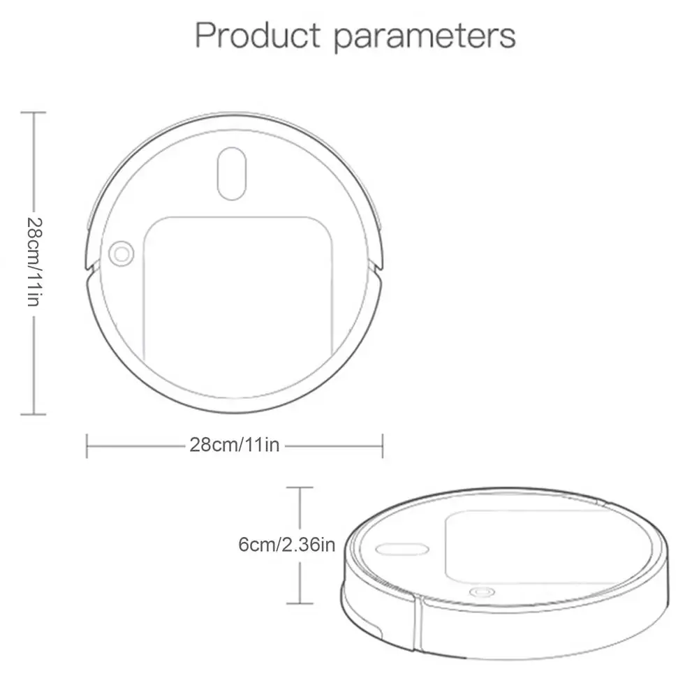 

3.7V/1200mAh Robot Vacuum Cleaner USB Charging Robotic Vacuum Wet Mop Navigation Cleaning 90 Minutes ABS Smart Planned Cleaner