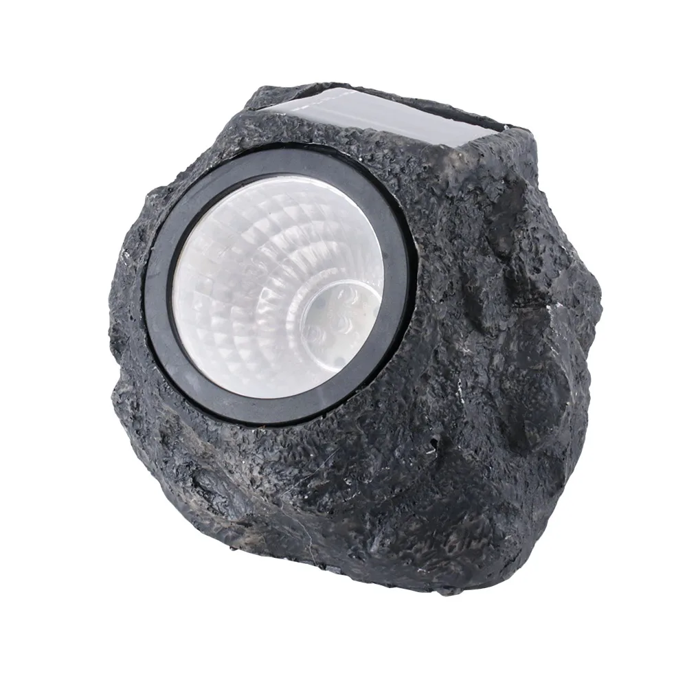 Полимерный камень светодиодный садовый светильник на солнечной батарее