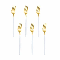 6pcs stainless steel dinner forks tea forks flatware cutlery set dinnerware dessert mirror polishing shiny kitchen home creative