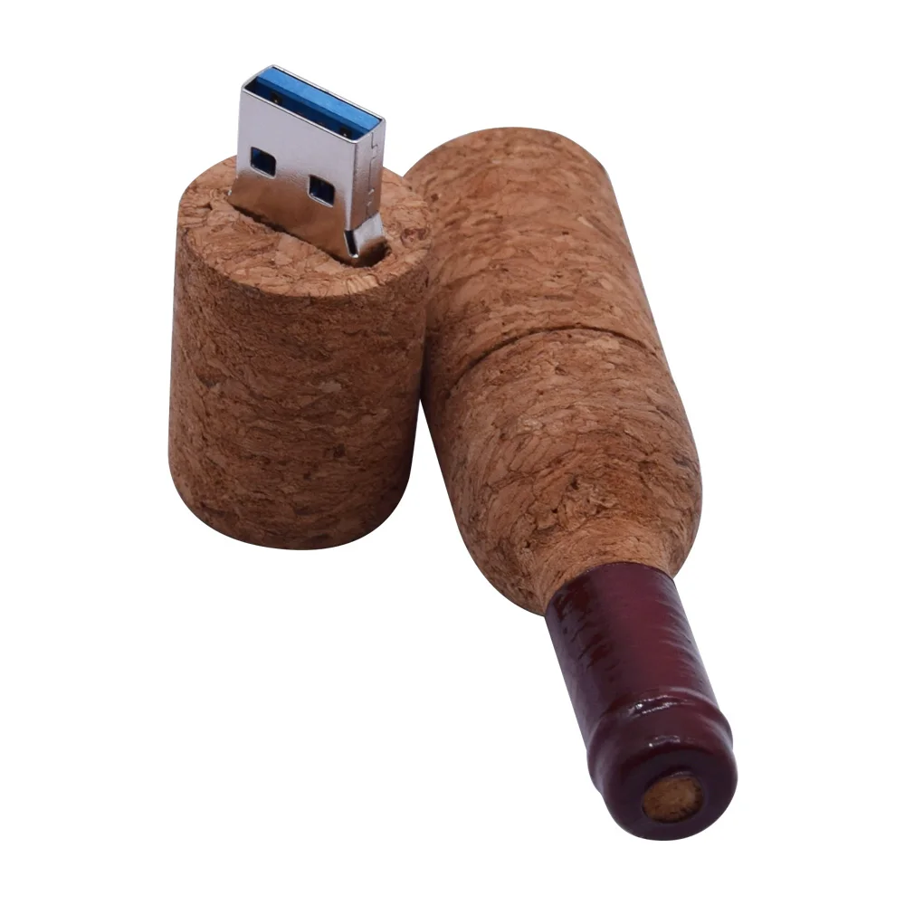 USB флеш накопитель деревянный в виде бутылки вина 3 0 8 Гб|USB флэш-накопители| |