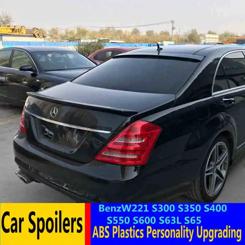Для Mercedes-Benz S series W221 S65 ABS Материал заднее крыло автомобиля праймер цветной спойлер