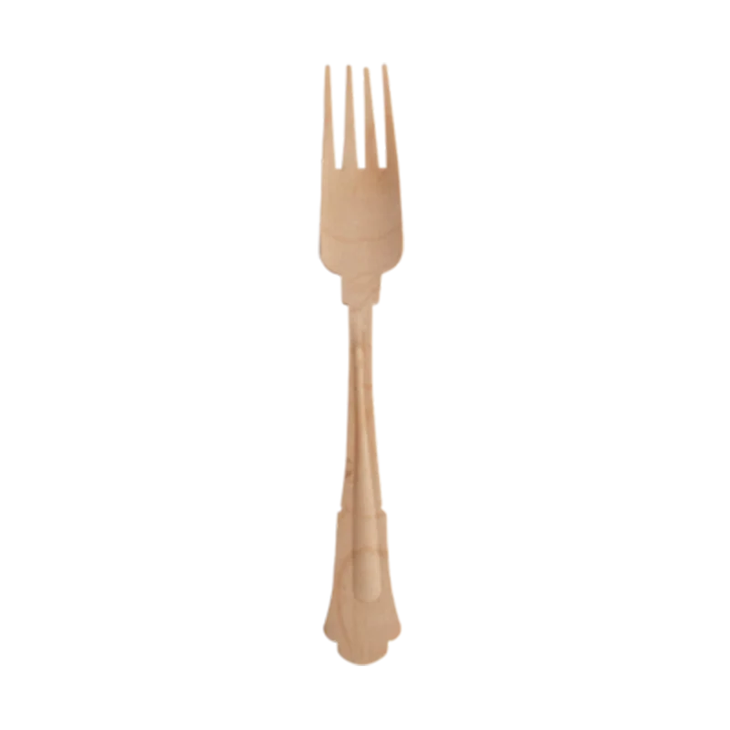 Деревянные Одноразовые столовые приборы вилки ложки деревянная десертная ложка