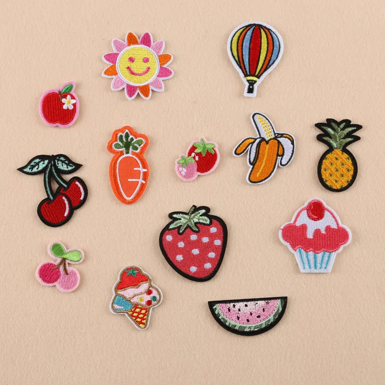 

Children's Clothing Accessories Jewelry Accessories Handmade DIY Patch Strawberry Pineapple Embroidered Cloth Stickers