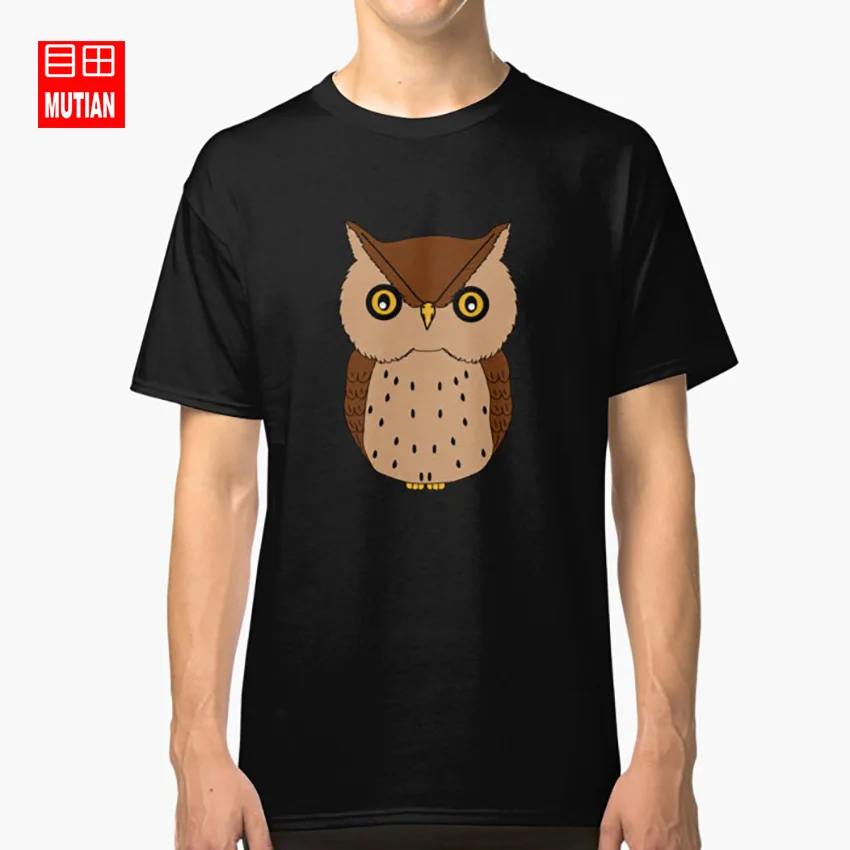Дизайнерская футболка с изображением совы для любителей животных и природы